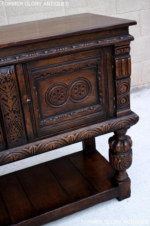 Image 8 of A TITCHMARSH AND GOODWIN CARVED OAK SIDEBOARD DRESSER BASE