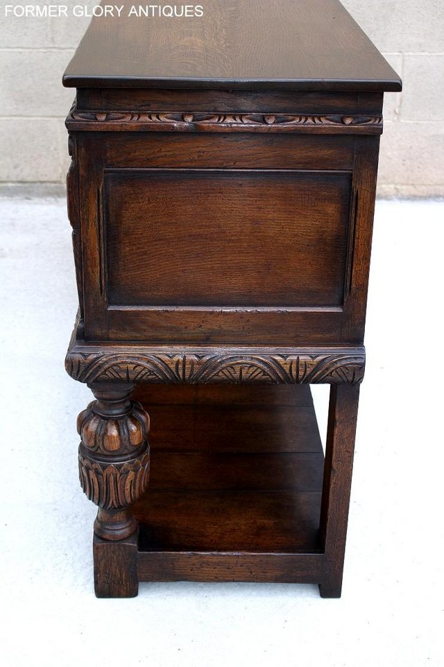 Image 15 of A TITCHMARSH AND GOODWIN CARVED OAK SIDEBOARD DRESSER BASE