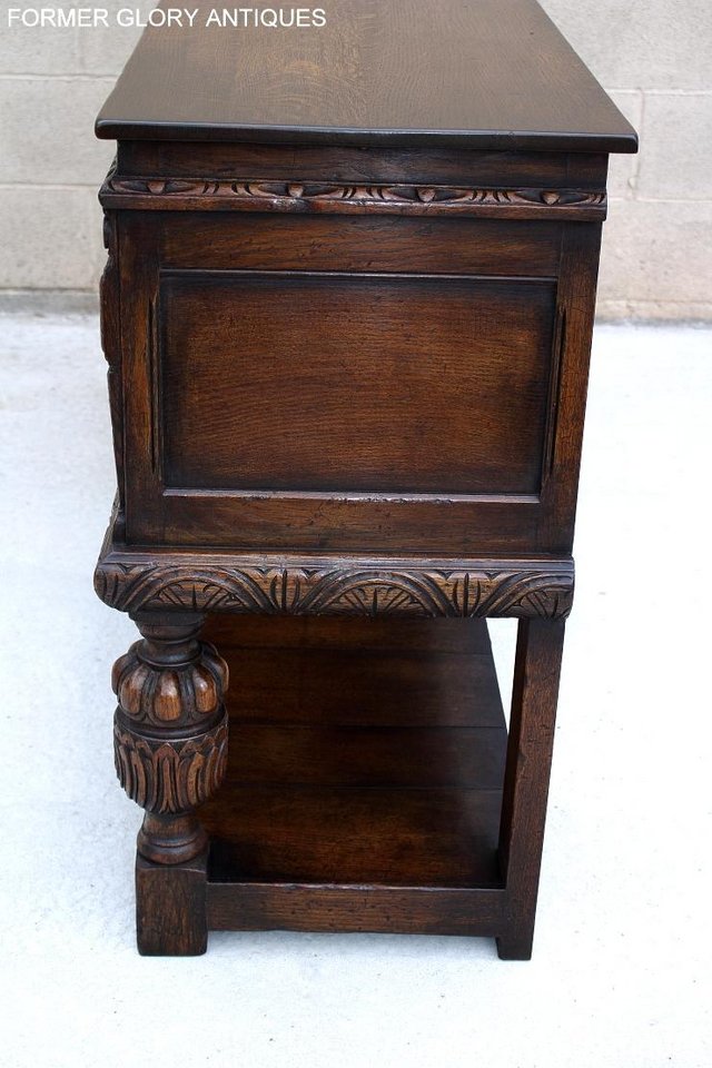 Image 62 of A TITCHMARSH AND GOODWIN CARVED OAK SIDEBOARD DRESSER BASE