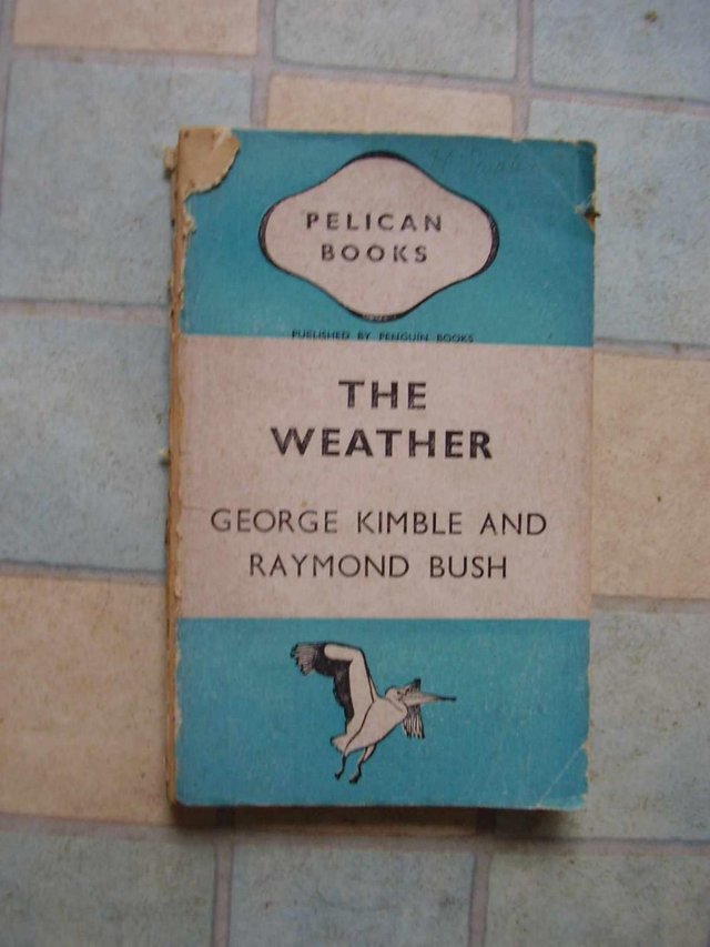 Preview of the first image of The Weather (Pelican book, circa 1944) very tatty.