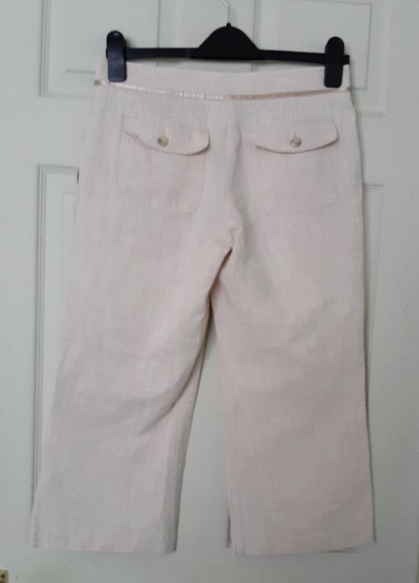 Image 2 of Stunning Ladies Linen Mix Crop Trousers By Next - Size 8