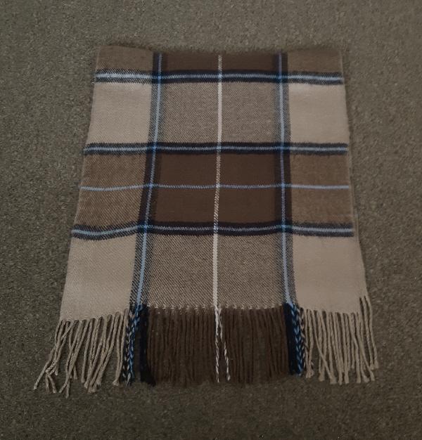 Preview of the first image of Lovely Mens Warm brown check scarf.
