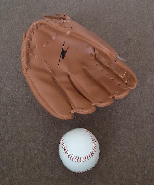 Image 2 of New Crane Left Handed 12" Baseball Glove And Ball Set