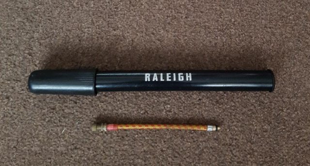 Preview of the first image of Vintage Raleigh Black Bicycle Pump    BX25.