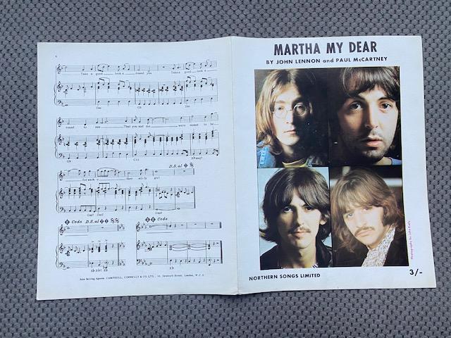 Image 3 of Beatles Original UK Sheet Music "Martha My Dear"Rare S