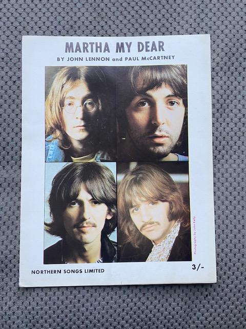 Preview of the first image of Beatles Original UK Sheet Music "Martha My Dear"Rare S.