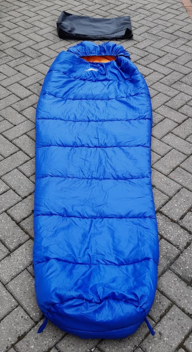 Preview of the first image of Super Lightweight Mummy Sleeping Bag - Ozark Trail 250 GSM.