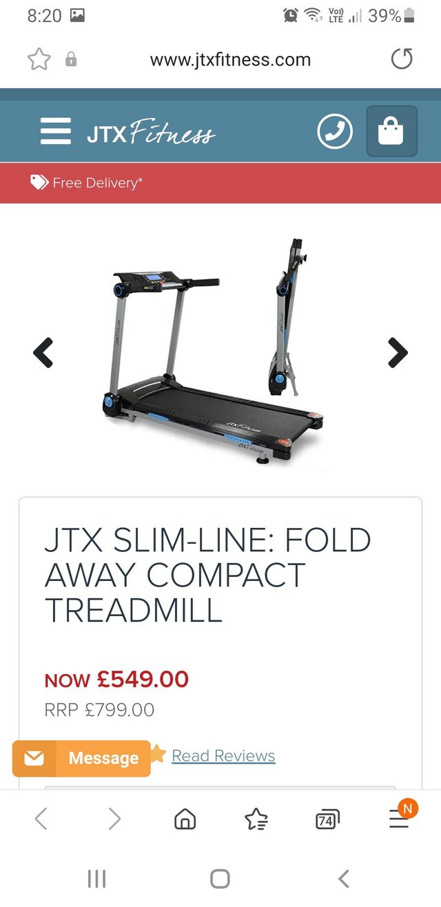 Preview of the first image of Running machine treadmill Like NEW.