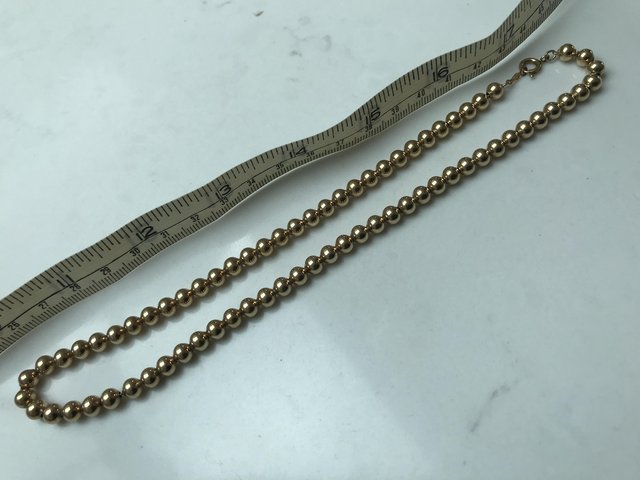 Image 2 of Vintage 12k gold filled VanDell choker bead necklace