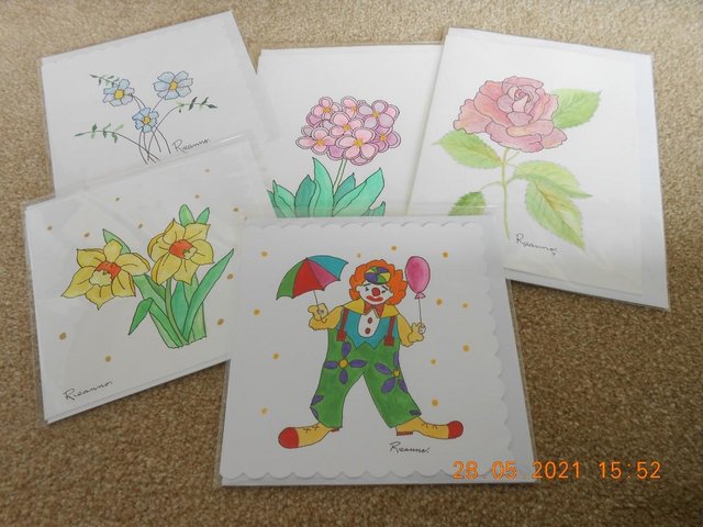 Image 3 of Hand painted cards