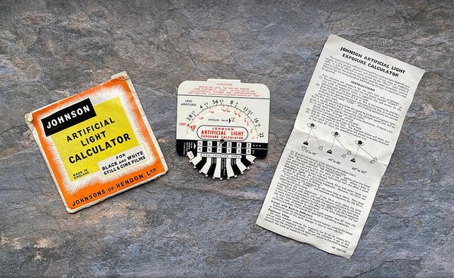 Image 2 of Vintage Artificial Light Calculator BW- Johnson of Hendon