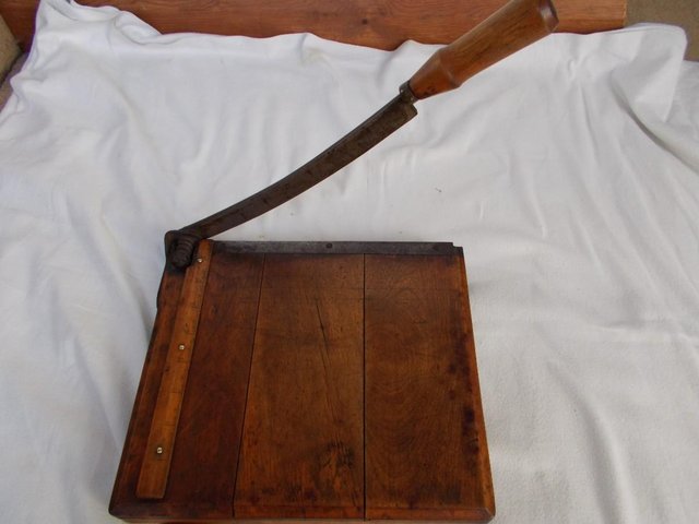 Image 4 of Old Antique Oak Guillotine 1900s