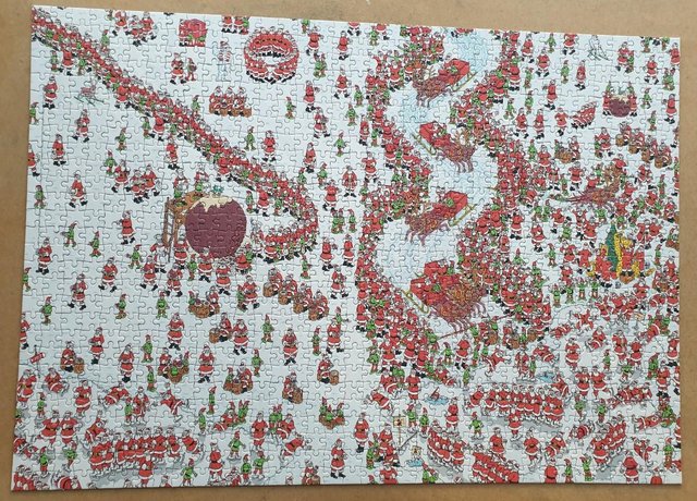 Image 3 of 1000 piece jigsaw called RACING SANTA, WHERES WALLY? by PAUL