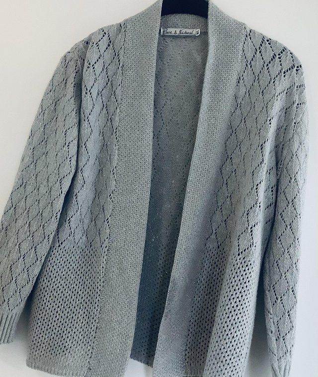 Preview of the first image of Pure & Natural Grey Cardigan.