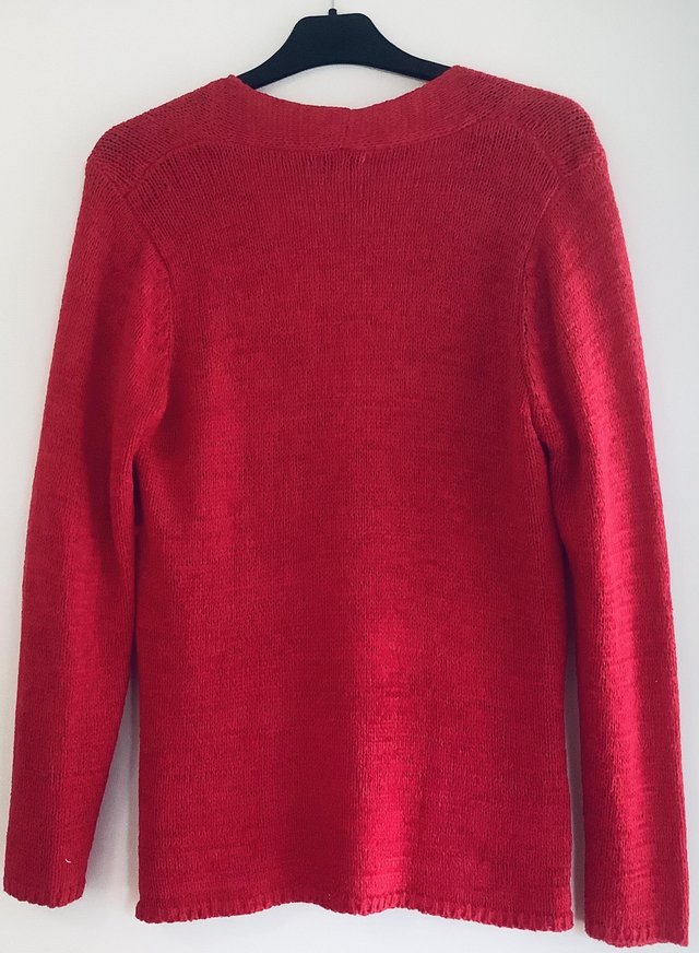 Image 2 of //text Red Cardigan