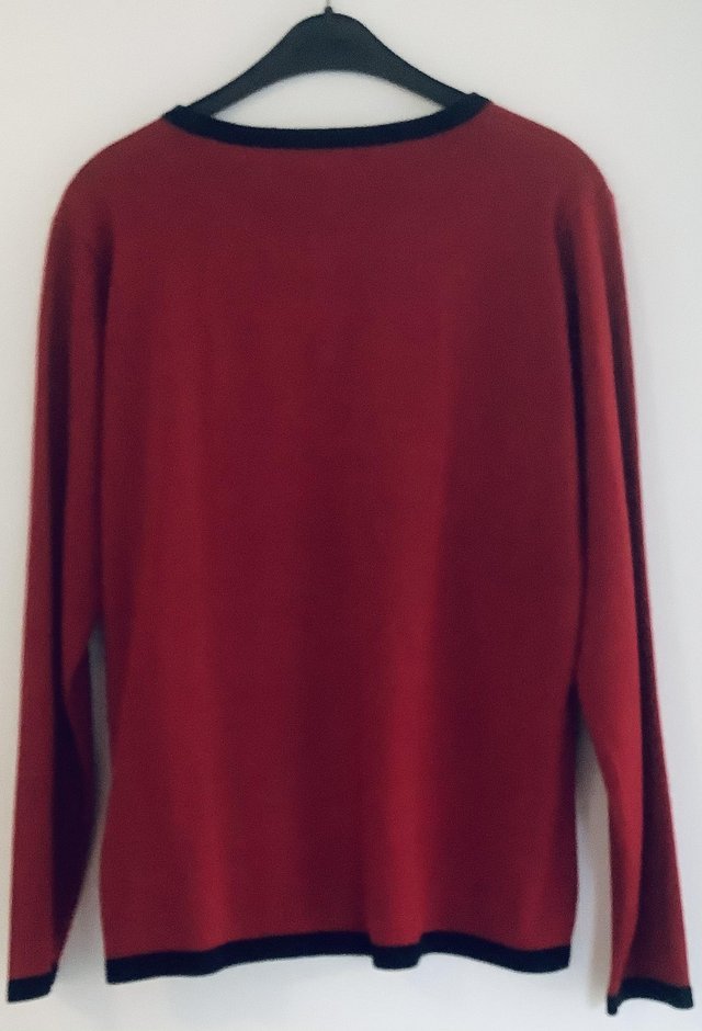 Image 2 of Mudflower Long Sleeved Red Cardigan- NEW