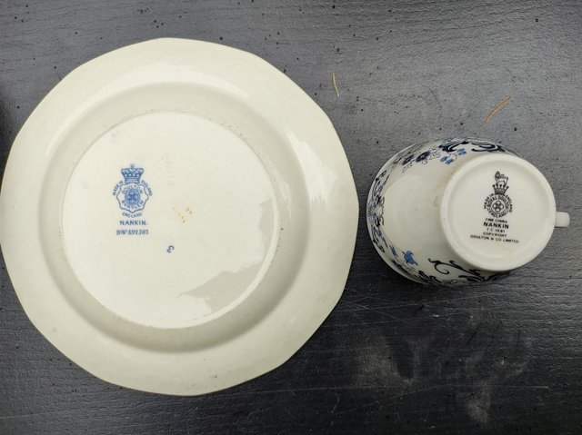 Preview of the first image of Box of Vintage Royal Doulton Nankin china 597783 and TC 1091.