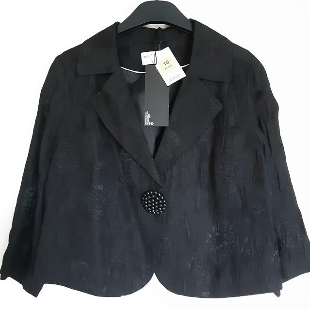 Preview of the first image of LADIES BLACK EVENING/DAY JACKET NEW/UNWORN SIZE 10.