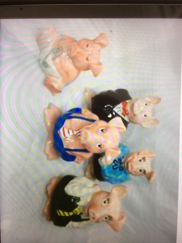 Preview of the first image of Nat West piggy set, five characters.