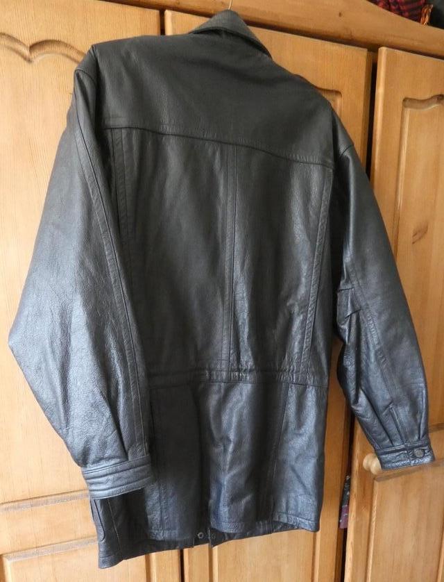 Image 2 of Black Leather Jacket / Coat