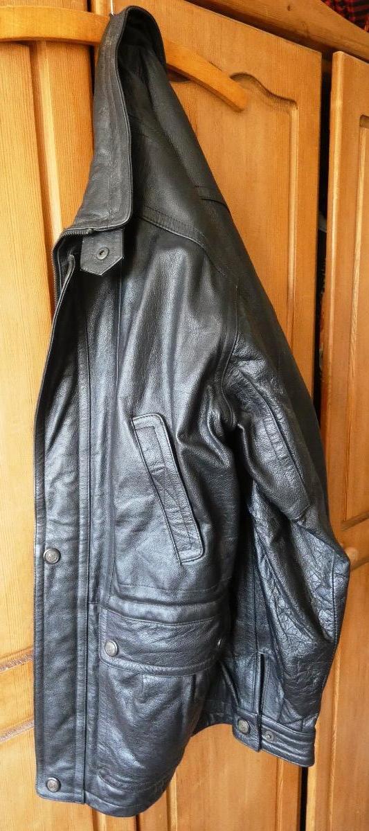 Image 3 of Black Leather Jacket / Coat
