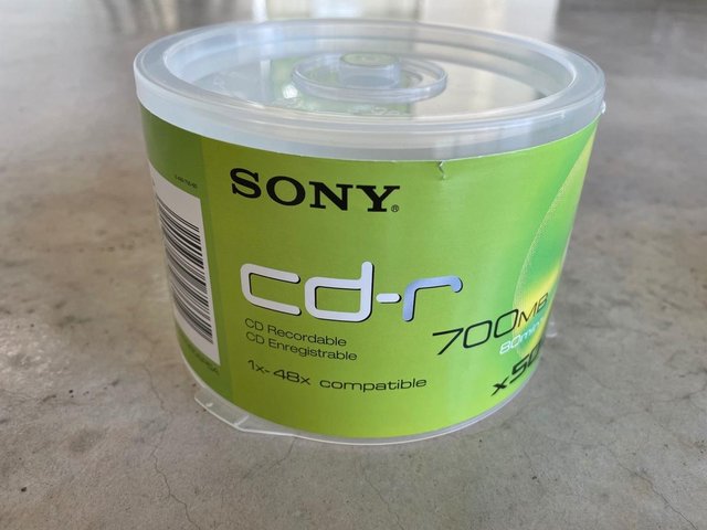Preview of the first image of Sony CD-r 700mb 80min Recordable  1x-48x Compatible Compact.