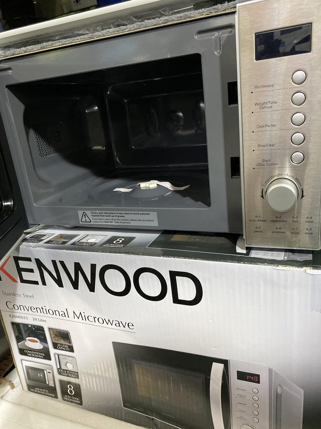 Image 2 of KENWOOD 20L SOLO MICROWAVE-800W-S/S-8 PROGRAMMES-NEW BOX