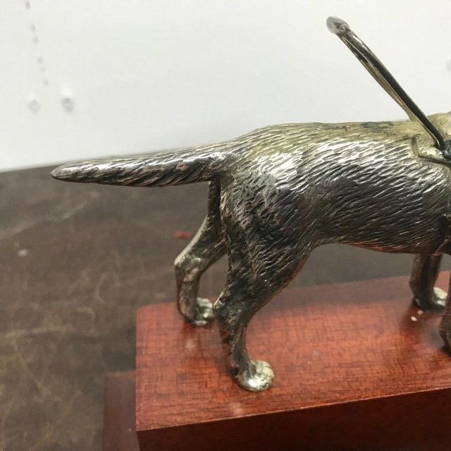 Image 6 of Labrador Blind Dog bronze silver plated