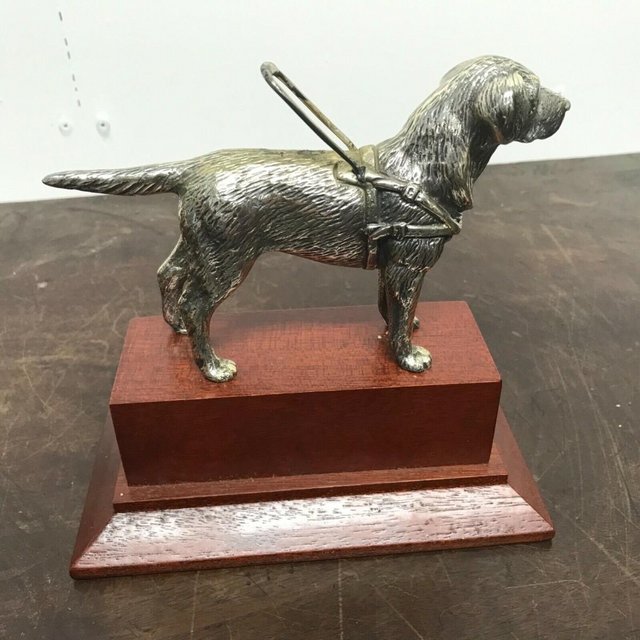 Image 7 of Labrador Blind Dog bronze silver plated