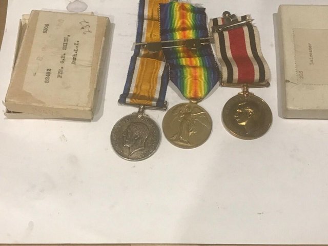 Preview of the first image of Genuine WW1 pair of medals and later Special Constabulary Se.