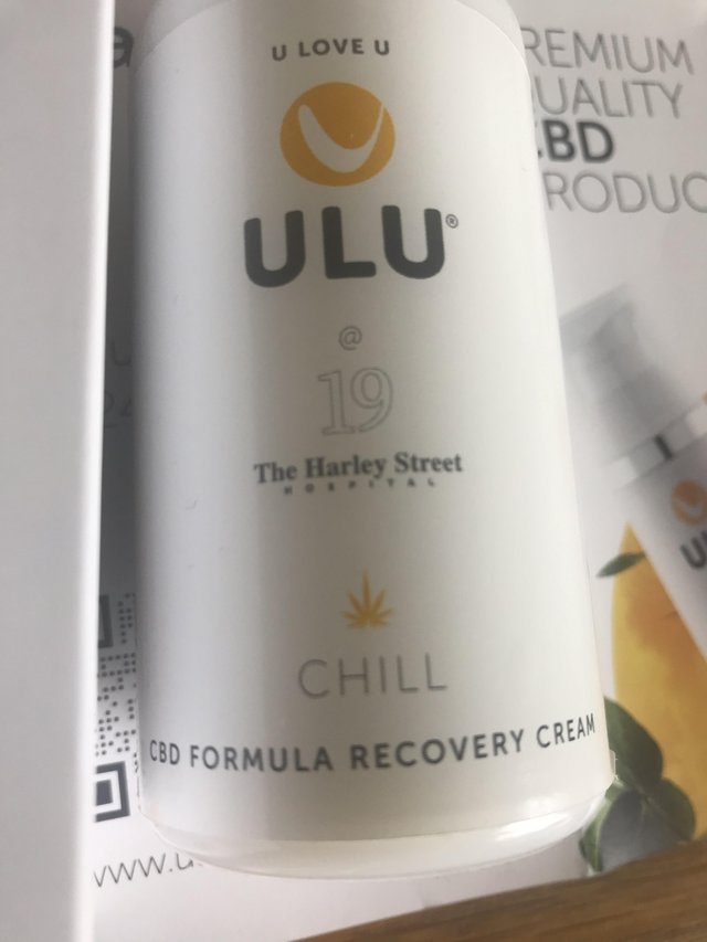 Preview of the first image of ULU CHILL CBD formula recovery cream CBD 1000mg/100mg.