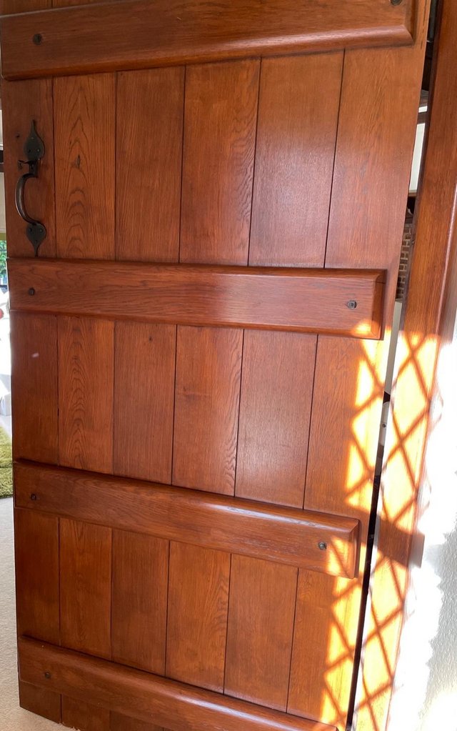 Image 2 of Traditional Oak legged and braced doors with fittings