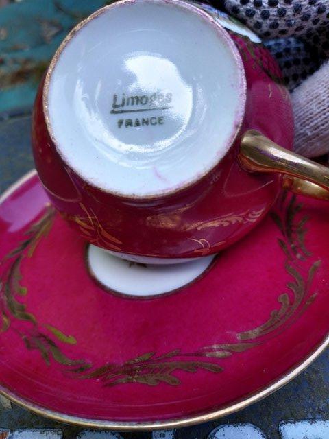Preview of the first image of 2 Limoges cups and saucers.