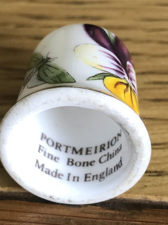 Preview of the first image of Rare Portmeirion botanic gardens China thimble.