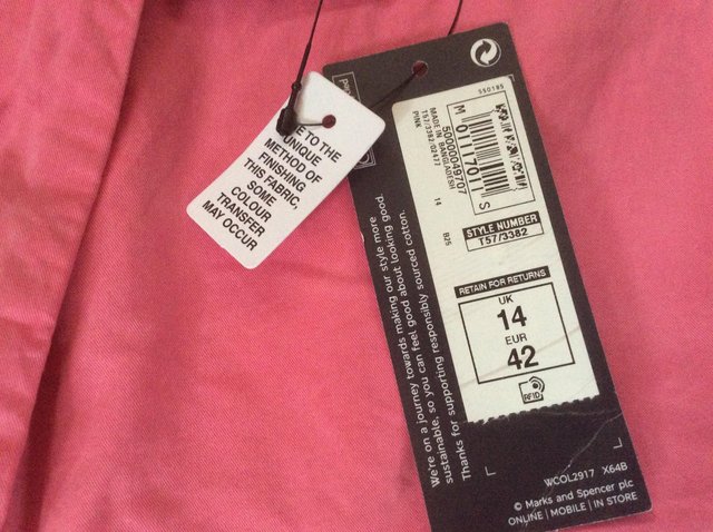 Image 3 of M&S Collection pink shorts BNWT 14