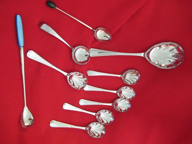 Preview of the first image of Chrome Plated Spoons (Shell Design) VINTAGE 1960's/ 1970's??.