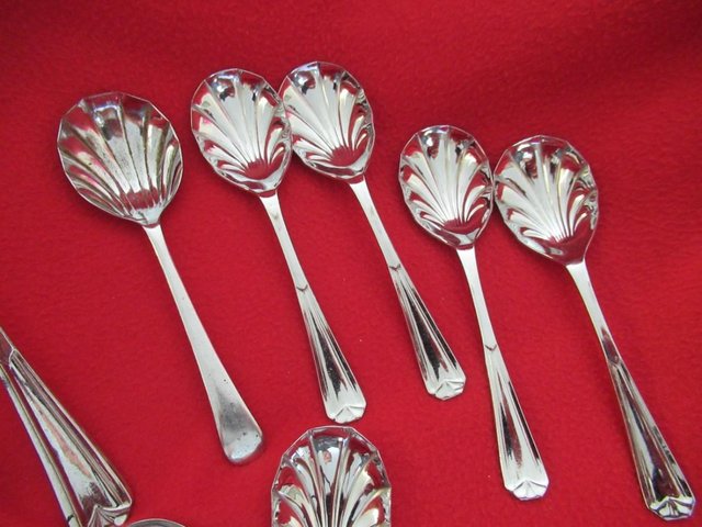 Image 2 of Chrome Plated Spoons (Shell Design) VINTAGE 1960's/ 1970's??