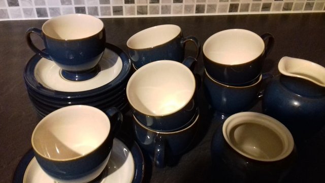 Image 2 of Denby Boston blue cups and saucers