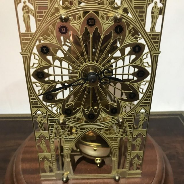 Image 6 of Cathedral skeleton glass dome clock