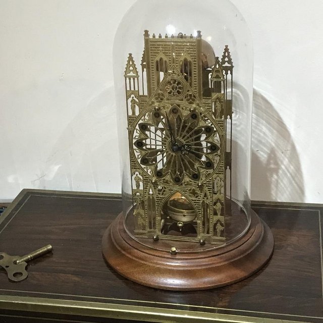 Image 9 of Cathedral skeleton glass dome clock