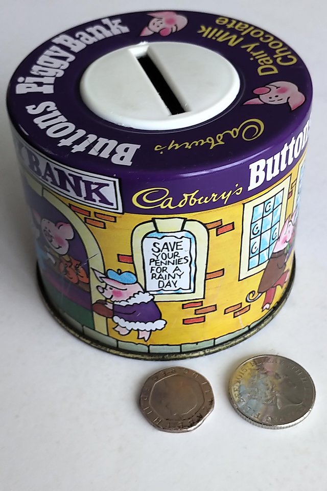 Preview of the first image of Cadburys Buttons Piggy Bank Moneybox.