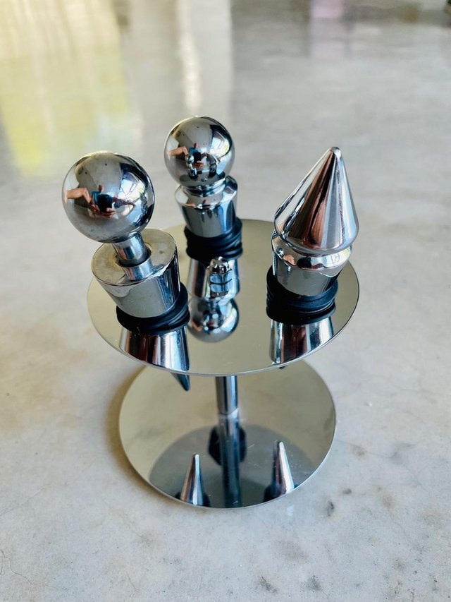 Image 2 of Triple Bottle Stopper Kit with Storage/ Display Stand