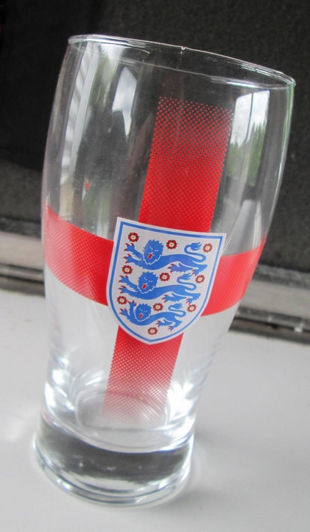 Image 3 of England/Euros Flags, Pint glasses etc