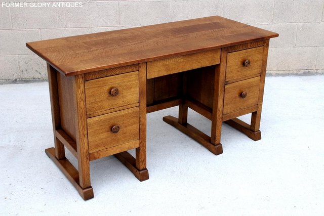 Image 18 of A RUPERT NIGEL GRIFFITHS OAK WRITING DESK TABLE LAPTOP STAND