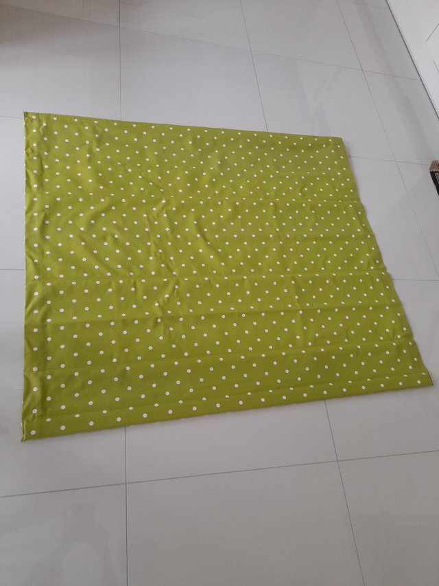 Image 3 of ROMAN BLIND LIME GREEN/WHITE DOTTY FABRIC *reduced* CUSHION