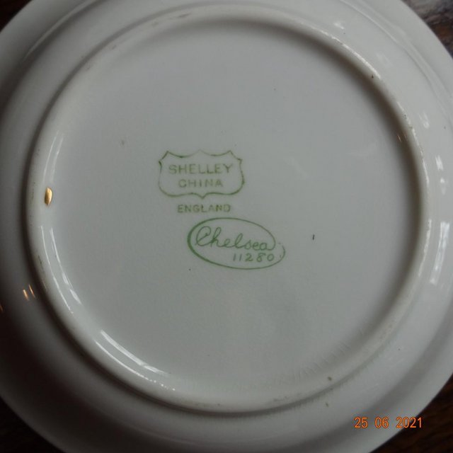 Image 3 of Five Vintage Shelley Bone China Dishes of Chelsea design.