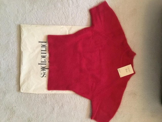 Image 3 of Principles Petite Brand New Angora Red Fluffy Jumper