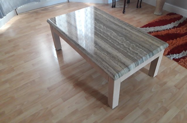 Image 2 of NEW- MARBLE EFFECT COFFEE TABLE