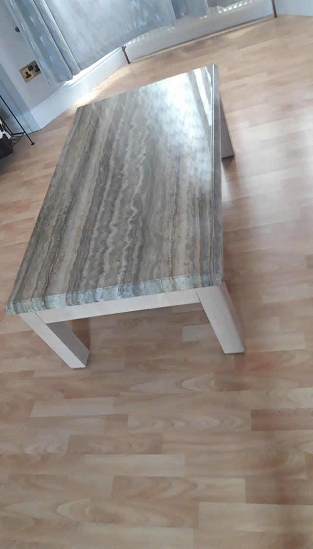 Image 3 of NEW- MARBLE EFFECT COFFEE TABLE