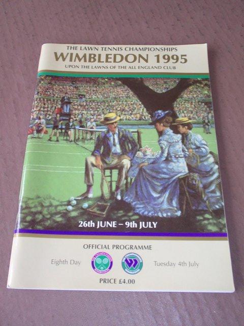 Preview of the first image of Wimbledon 1995 Tennis Programme + 2 Centre Court Tickets.